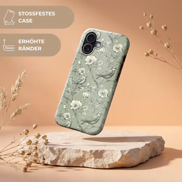 Klassiek - Botanisch - Groen Toughcase MagSafe Apple iPhone 17 klein 1017 -USP_RandenV_DE