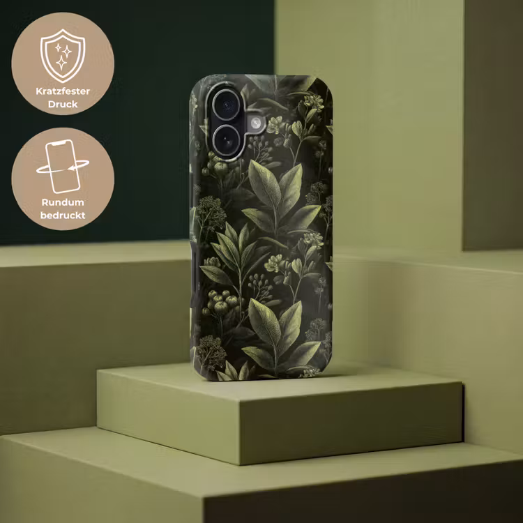 Klassiek - Donker - Botanisch - Planten Toughcase MagSafe Apple iPhone 17 klein 1017 -USP_PrintM_DE