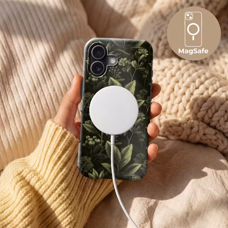 Klassiek - Donker - Botanisch - Planten Toughcase MagSafe Apple iPhone 17 klein 1017 -USP_MagsafeV