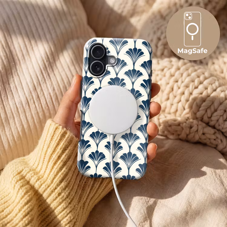 Klassiek - Motief - Blauw Toughcase MagSafe Apple iPhone 17 klein 1017 -USP_MagsafeV