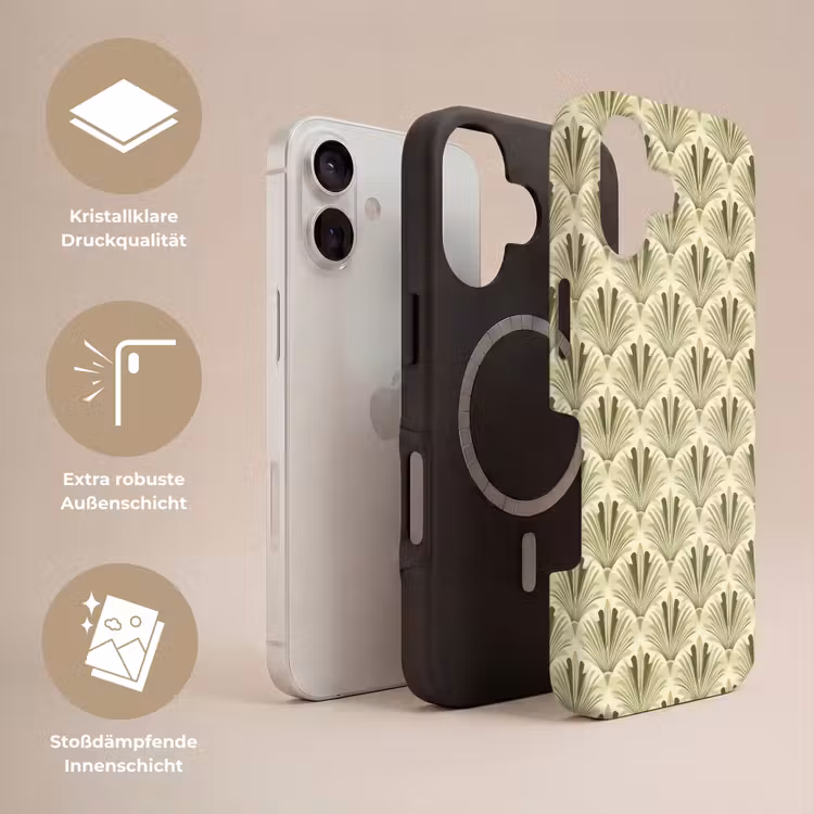 Klassiek - Waaier - Groen Toughcase MagSafe Apple iPhone 17 klein 1017 -USP_Lagen_DE