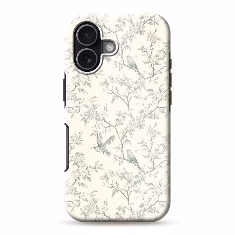 Klassiek - Vogels - Groen Toughcase MagSafe Apple iPhone 17 klein 1017 -3d