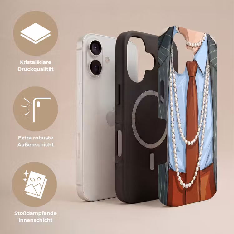 Kleding - Strik - Parels - Klassiek - Mode Toughcase MagSafe Apple iPhone 17 klein -USP_Lagen_DE