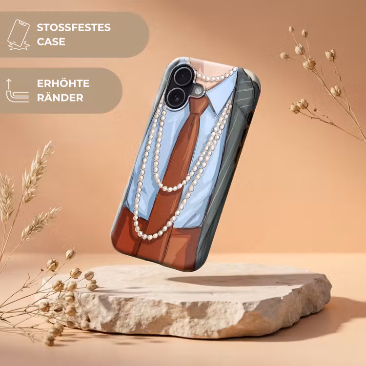 Kleding - Strik - Parels - Klassiek - Mode Toughcase MagSafe Apple iPhone 17 klein -USP_RandenV_DE