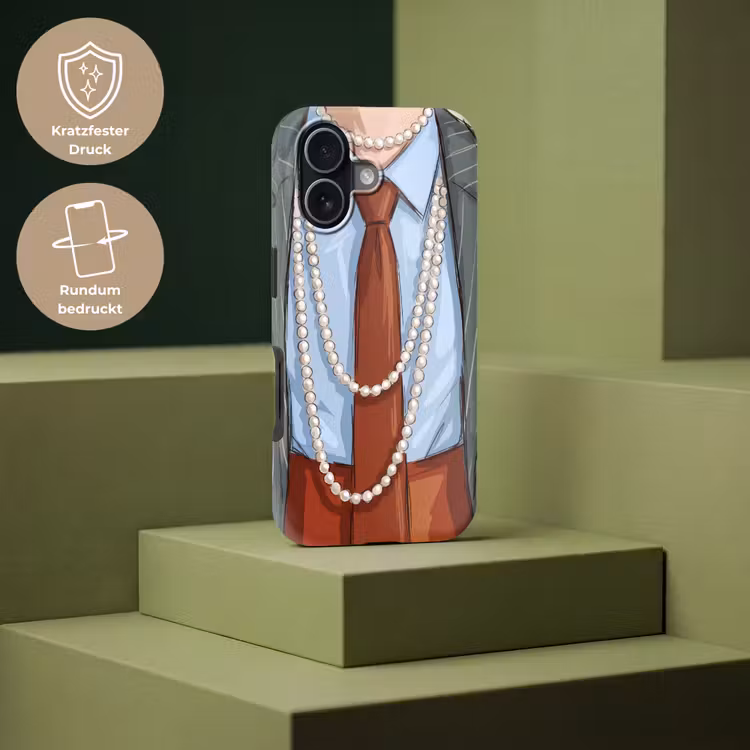 Kleding - Strik - Parels - Klassiek - Mode Toughcase MagSafe Apple iPhone 17 klein -USP_PrintM_DE