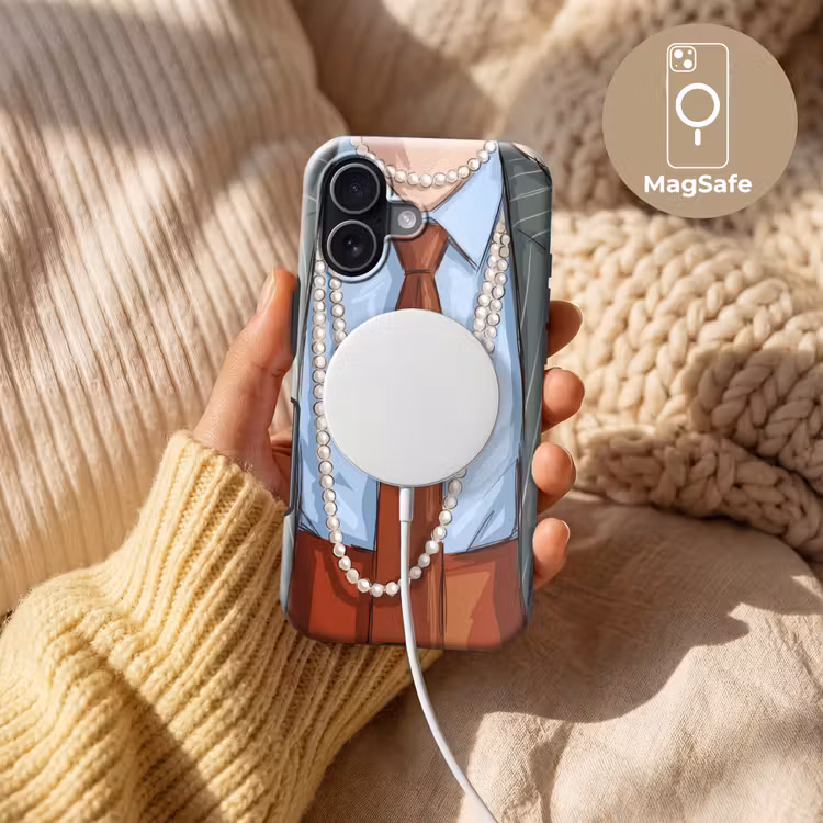 Kleding - Strik - Parels - Klassiek - Mode Toughcase MagSafe Apple iPhone 17 klein -USP_MagsafeV