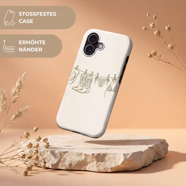 Kleding - Waslijn - Zomer - Lijntekening - Groen Toughcase MagSafe Apple iPhone 17 klein -USP_RandenV_DE