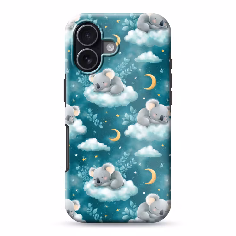 Koala's - Betoverend - Blauw Toughcase MagSafe Apple iPhone 17 klein 1017 -3d