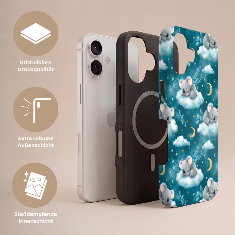 Koala's - Betoverend - Blauw Toughcase MagSafe Apple iPhone 17 klein 1017 -USP_Lagen_DE