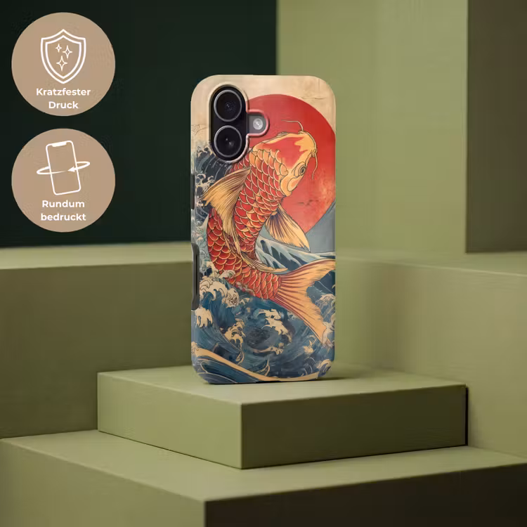 Koi - Zee - Golven - Zon Toughcase MagSafe Apple iPhone 17 klein -USP_PrintM_DE