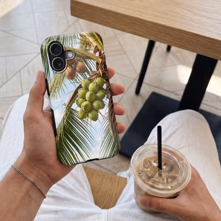 Kokosnoot - Boom - Tropisch - Natuur - Groen Toughcase MagSafe Apple iPhone 17 klein -Sfeer1M