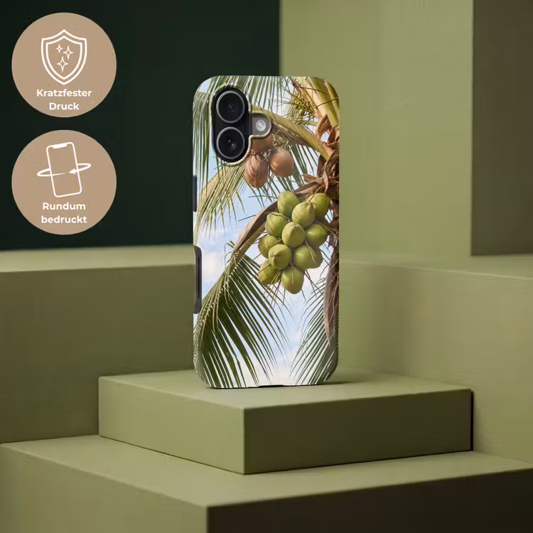 Kokosnoot - Boom - Tropisch - Natuur - Groen Toughcase MagSafe Apple iPhone 17 klein -USP_PrintM_DE