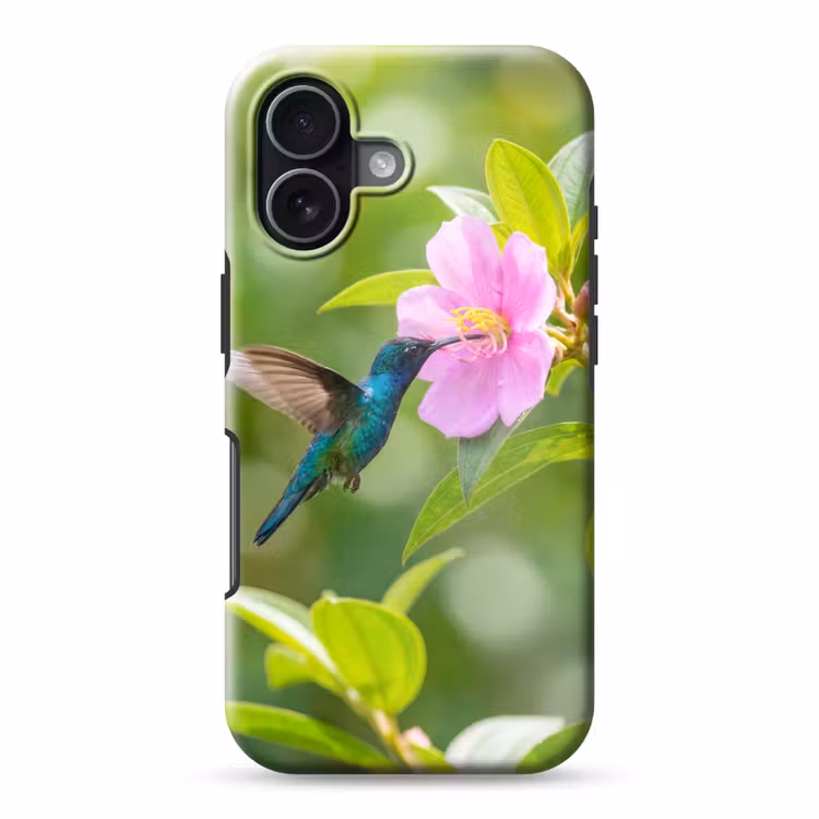 Kolibrie - Bloem - Natuur - Groen Toughcase MagSafe Apple iPhone 17 klein -3d