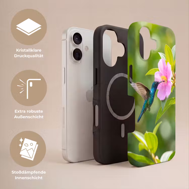 Kolibrie - Bloem - Natuur - Groen Toughcase MagSafe Apple iPhone 17 klein -USP_Lagen_DE