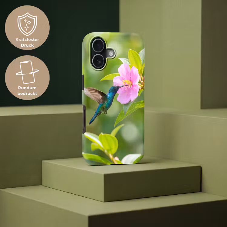 Kolibrie - Bloem - Natuur - Groen Toughcase MagSafe Apple iPhone 17 klein -USP_PrintM_DE
