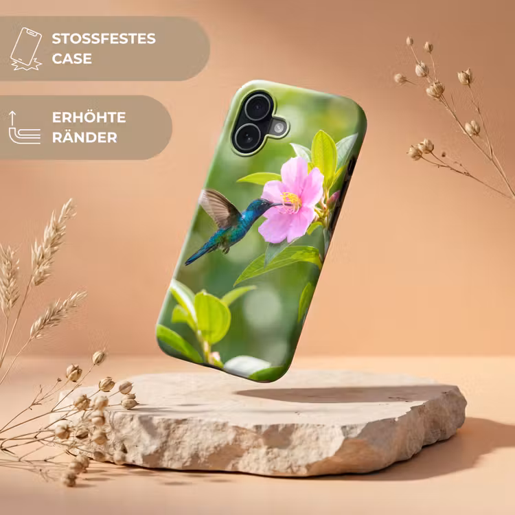 Kolibrie - Bloem - Natuur - Groen Toughcase MagSafe Apple iPhone 17 klein -USP_RandenV_DE