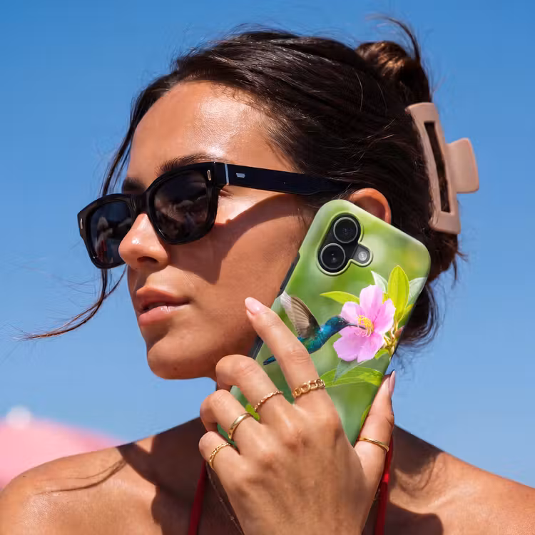Kolibrie - Bloem - Natuur - Groen Toughcase MagSafe Apple iPhone 17 klein -Sfeer2V
