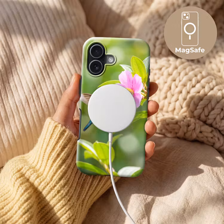 Kolibrie - Bloem - Natuur - Groen Toughcase MagSafe Apple iPhone 17 klein -USP_MagsafeV