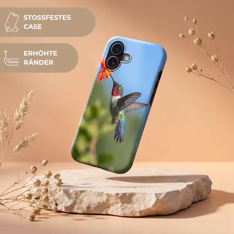 Kolibrie - Bloem - Natuur - Groen Toughcase MagSafe Apple iPhone 17 klein -USP_RandenV_DE