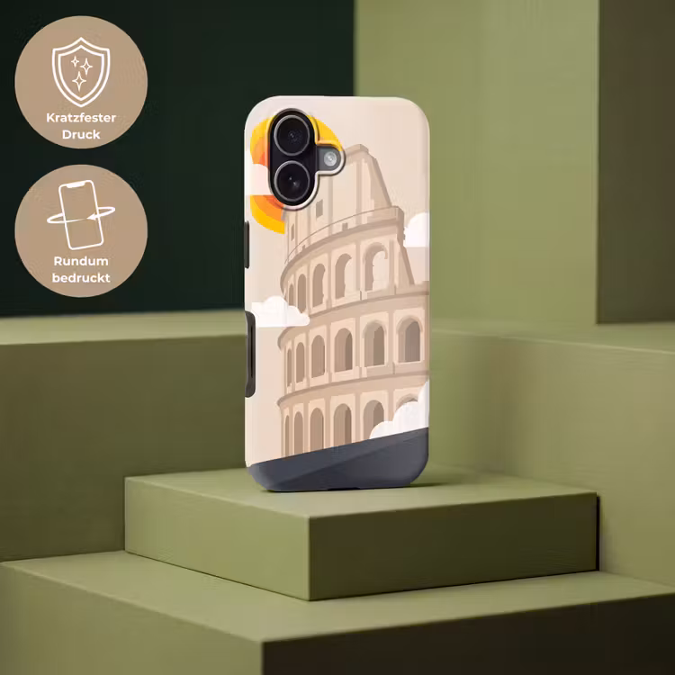 Colosseum - Zonsopgang - Rome - Architectuur - Beige Toughcase MagSafe Apple iPhone 17 klein -USP_PrintM_DE