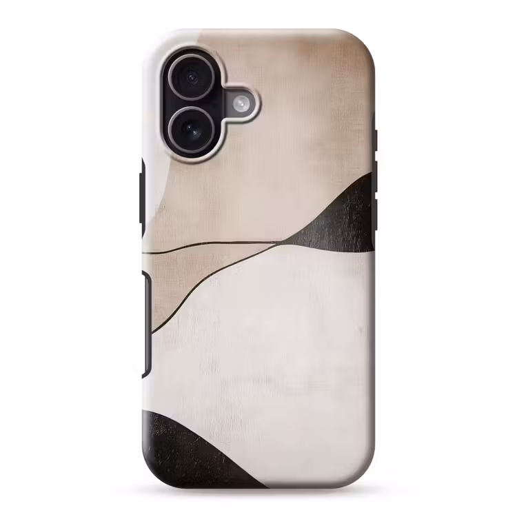 Contourlijnen - Abstracte landschap Toughcase MagSafe Apple iPhone 17 klein -3d