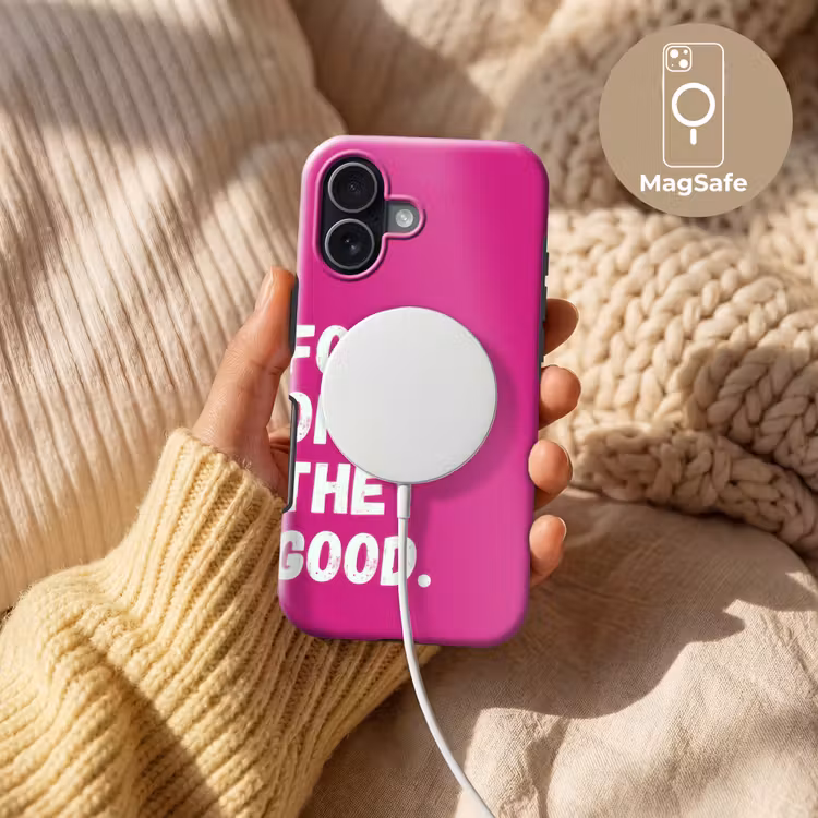 Focus on the good - Roze - Simple Toughcase MagSafe Apple iPhone 17 klein -USP_MagsafeV