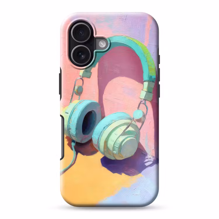 Koptelefoon - Mintgroen - Draad Toughcase MagSafe Apple iPhone 17 klein -3d