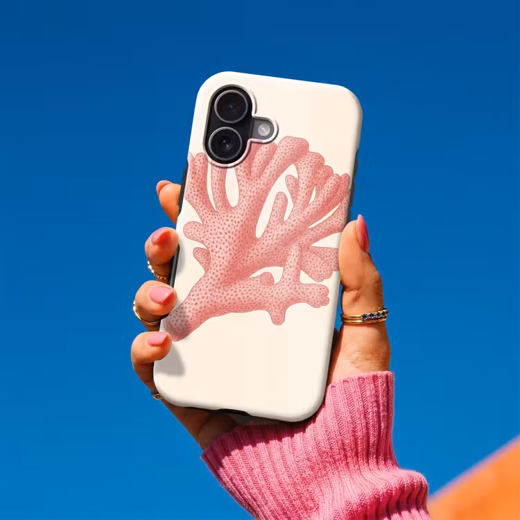 Koraal - Stipjes - Roze Toughcase MagSafe Apple iPhone 17 klein -Sfeer1V