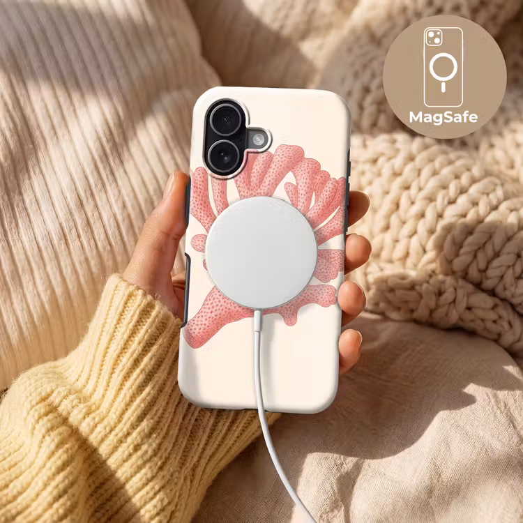 Koraal - Stipjes - Roze Toughcase MagSafe Apple iPhone 17 klein -USP_MagsafeV