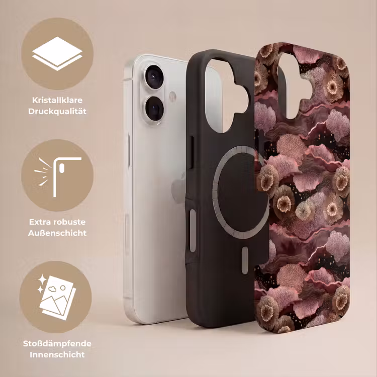 Koraal - Organisch - Roze Toughcase MagSafe Apple iPhone 17 klein 1017 -USP_Lagen_DE