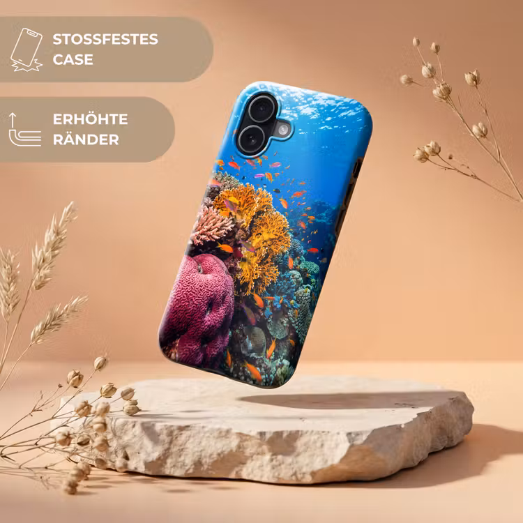 Koraal - Vissen - Oceaan - Natuur - Kleurrijk Toughcase MagSafe Apple iPhone 17 klein -USP_RandenV_DE