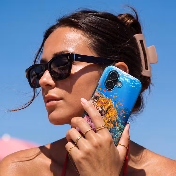 Koraal - Vissen - Oceaan - Natuur - Kleurrijk Toughcase MagSafe Apple iPhone 17 klein -Sfeer2V