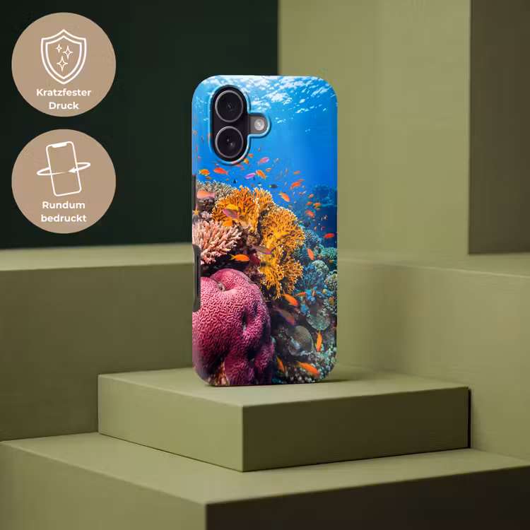 Koraal - Vissen - Oceaan - Natuur - Kleurrijk Toughcase MagSafe Apple iPhone 17 klein -USP_PrintM_DE