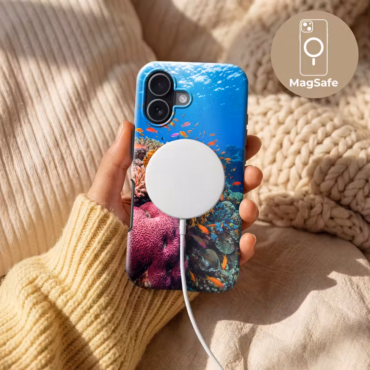 Koraal - Vissen - Oceaan - Natuur - Kleurrijk Toughcase MagSafe Apple iPhone 17 klein -USP_MagsafeV
