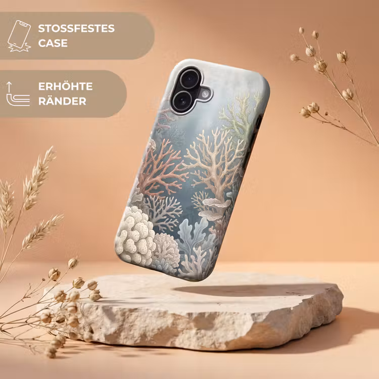 Koraal - Zeeleven - Onderwater - Illustratie - Natuur Toughcase MagSafe Apple iPhone 17 klein -USP_RandenV_DE