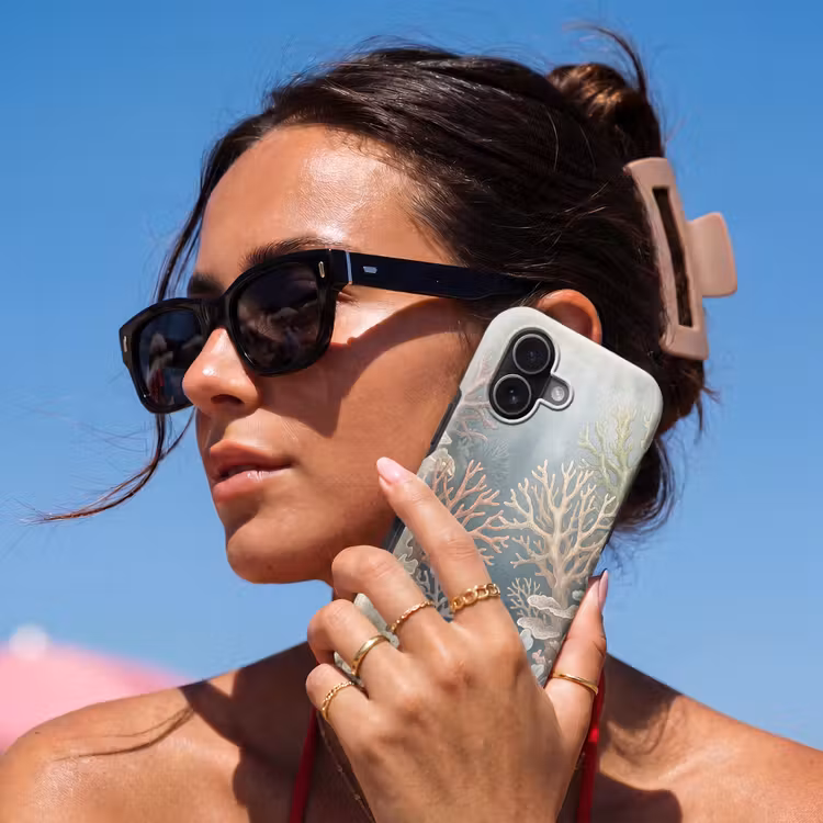 Koraal - Zeeleven - Onderwater - Illustratie - Natuur Toughcase MagSafe Apple iPhone 17 klein -Sfeer2V