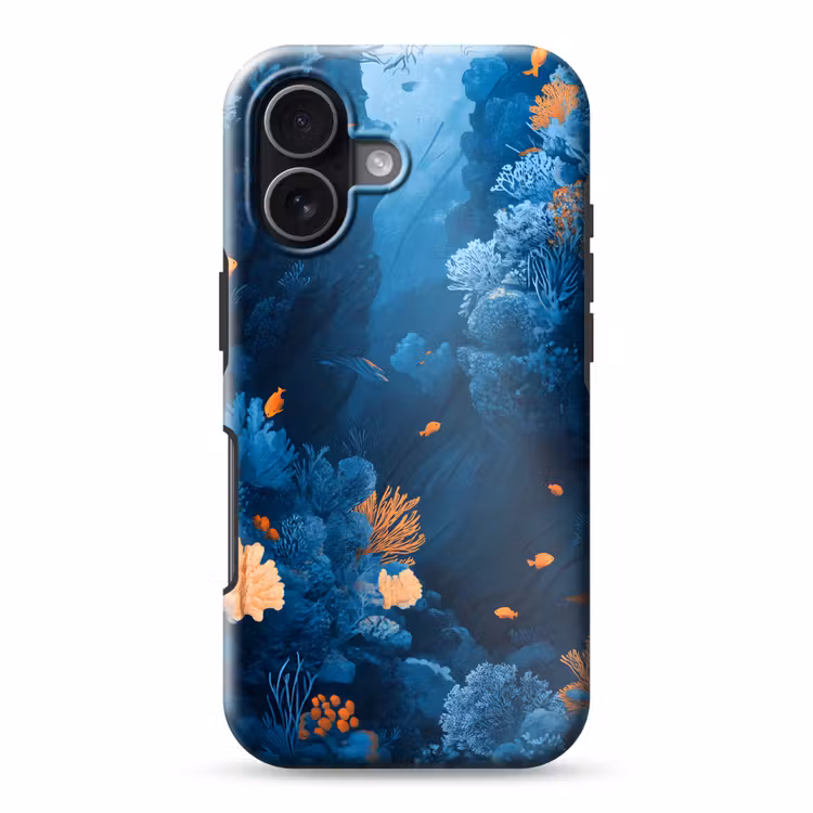 Koraalrif - Vissen - Oceaan - Blauw Toughcase MagSafe Apple iPhone 17 klein -3d