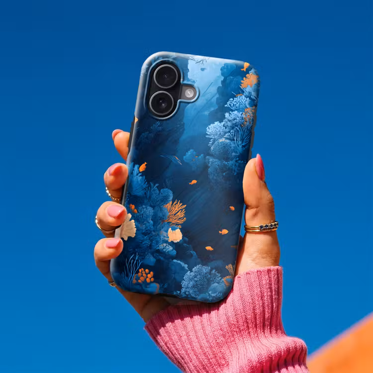 Koraalrif - Vissen - Oceaan - Blauw Toughcase MagSafe Apple iPhone 17 klein -Sfeer1V