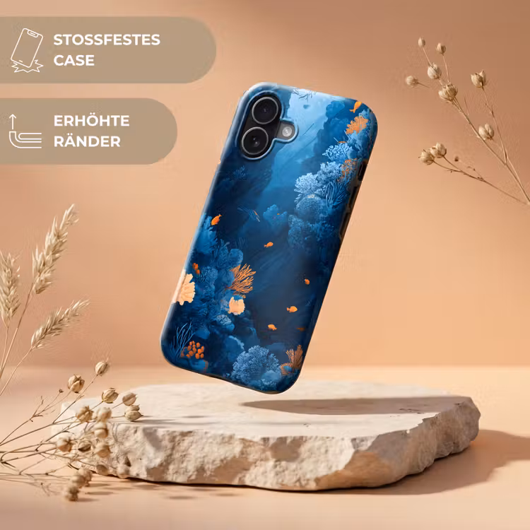 Koraalrif - Vissen - Oceaan - Blauw Toughcase MagSafe Apple iPhone 17 klein -USP_RandenV_DE