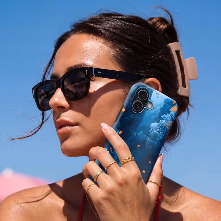 Koraalrif - Vissen - Oceaan - Blauw Toughcase MagSafe Apple iPhone 17 klein -Sfeer2V