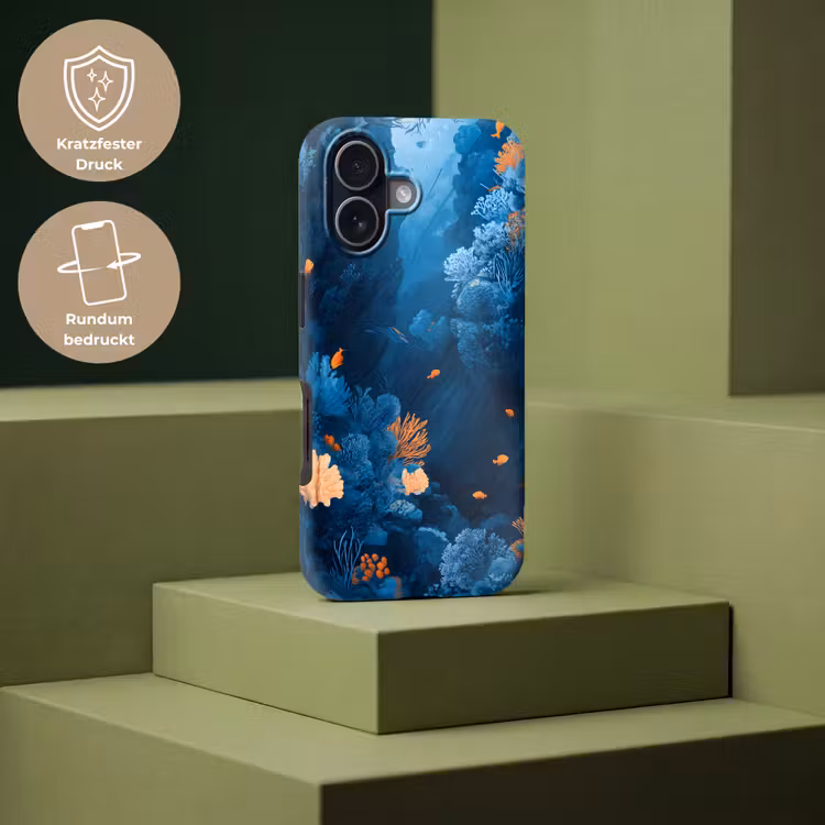 Koraalrif - Vissen - Oceaan - Blauw Toughcase MagSafe Apple iPhone 17 klein -USP_PrintM_DE