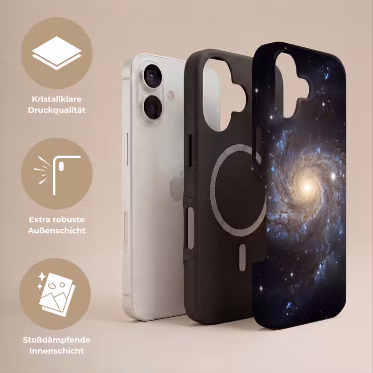 Kosmos - Sterrenstelsel - Donker Toughcase MagSafe Apple iPhone 17 klein -USP_Lagen_DE