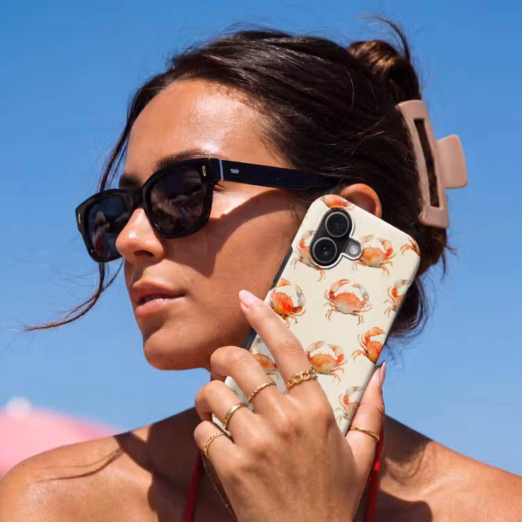 Krabben - Patroon - Oranje Toughcase MagSafe Apple iPhone 17 klein 1017 -Sfeer2V