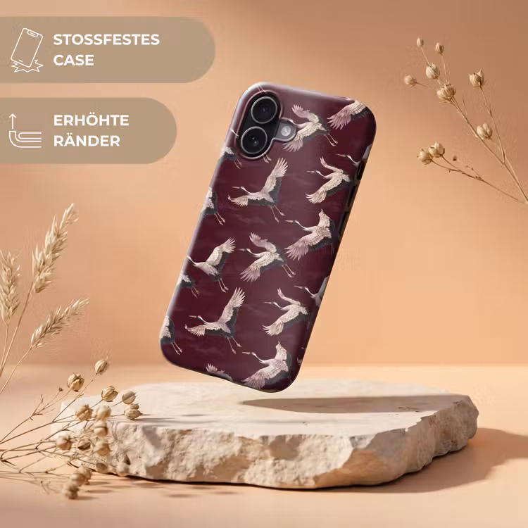 Kraanvogels - Klassiek - Bordeaux Toughcase MagSafe Apple iPhone 17 klein 1017 -USP_RandenV_DE