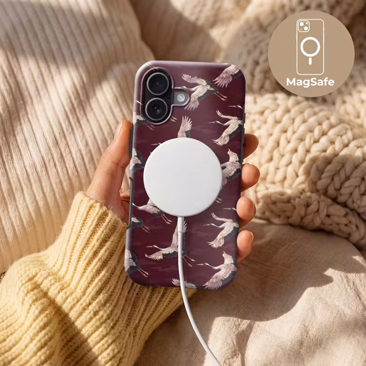 Kraanvogels - Klassiek - Bordeaux Toughcase MagSafe Apple iPhone 17 klein 1017 -USP_MagsafeV