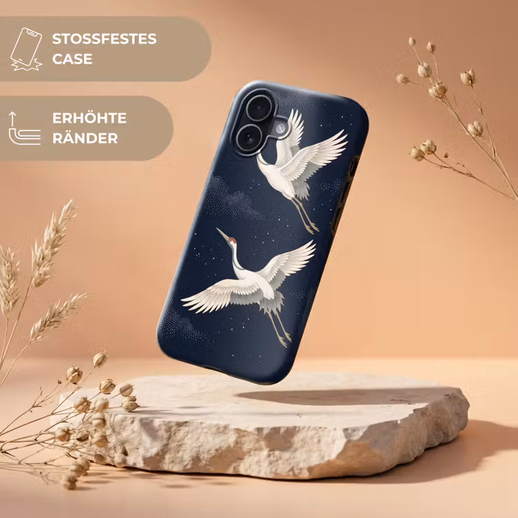 Kraanvogels - Nachthemel - Blauw Toughcase MagSafe Apple iPhone 17 klein -USP_RandenV_DE
