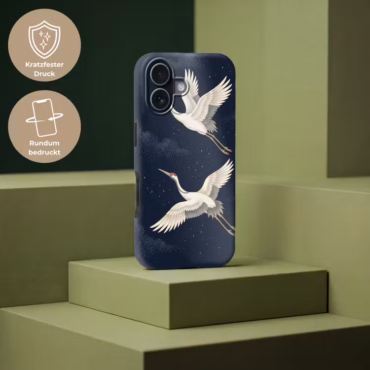 Kraanvogels - Nachthemel - Blauw Toughcase MagSafe Apple iPhone 17 klein -USP_PrintM_DE