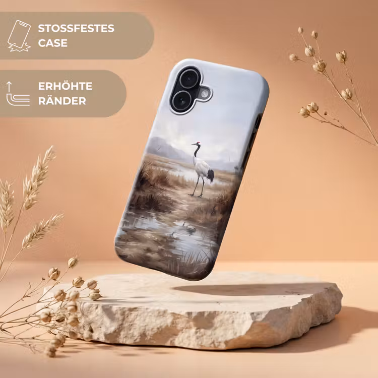 Kraanvogel - Natuur - Realistisch Toughcase MagSafe Apple iPhone 17 klein -USP_RandenV_DE