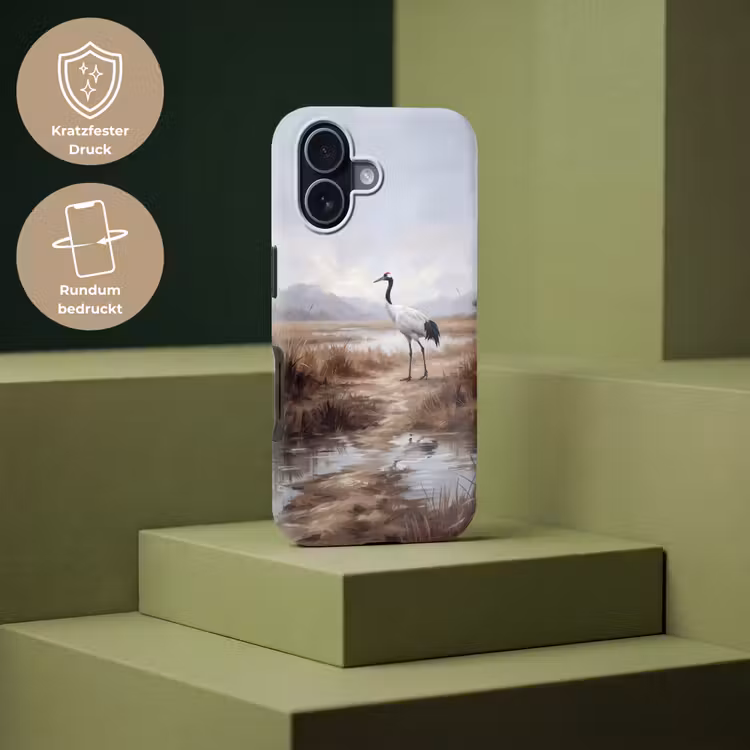Kraanvogel - Natuur - Realistisch Toughcase MagSafe Apple iPhone 17 klein -USP_PrintM_DE