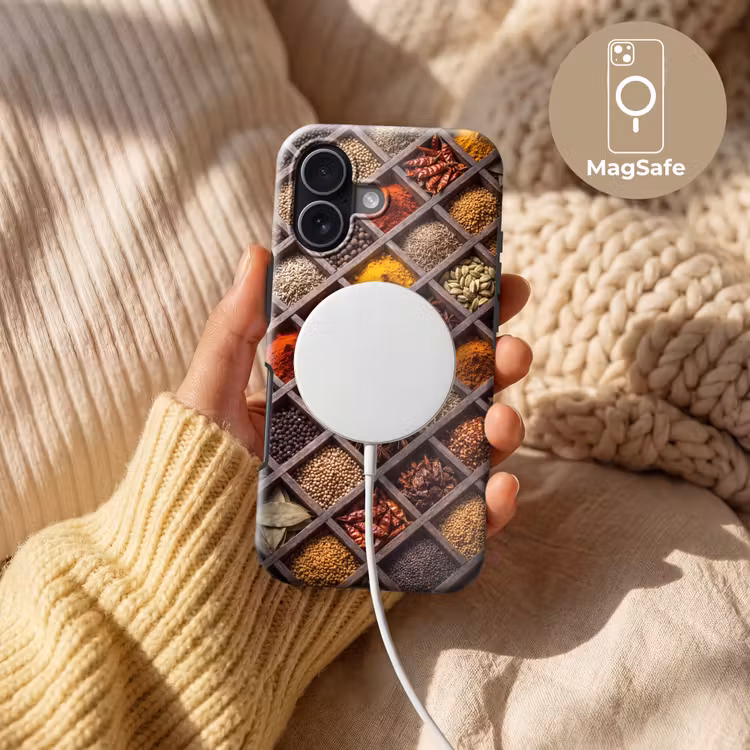 Handyhülle Toughcase - Kräuter – Holz – Essen - Kruiden - Houten - Eten Toughcase MagSafe Apple iPhone 17 klein